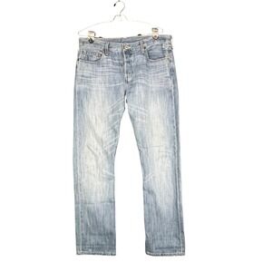 Vtg Levis 501 Womens Light Wash Straight Leg Button Fly Jeans Y2K W30 Fit 36x32